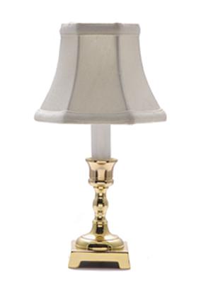 Eurocraft Square Base Candlestick Lamp-White 